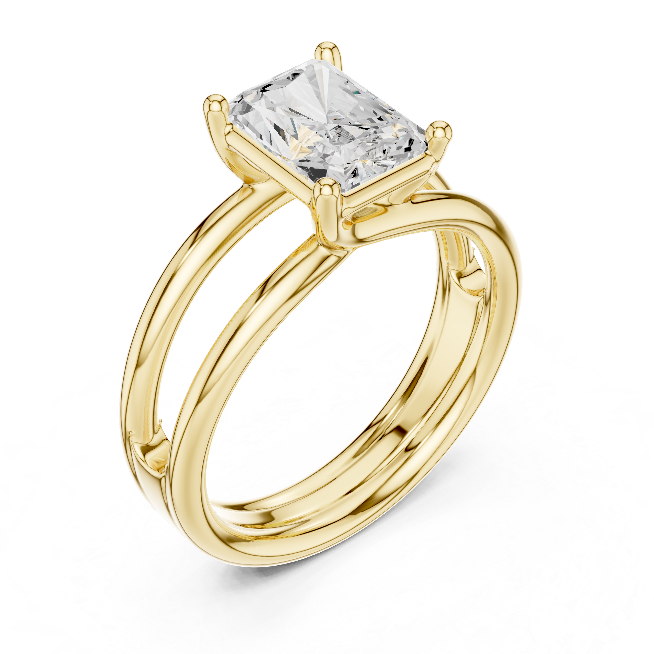 Elegant wedding band with polished shine.