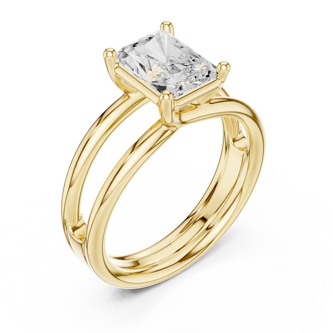 Elegant wedding band with polished shine.