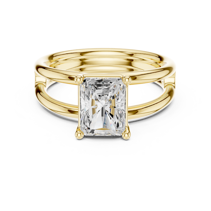 Designer luxury ring with bold structure.