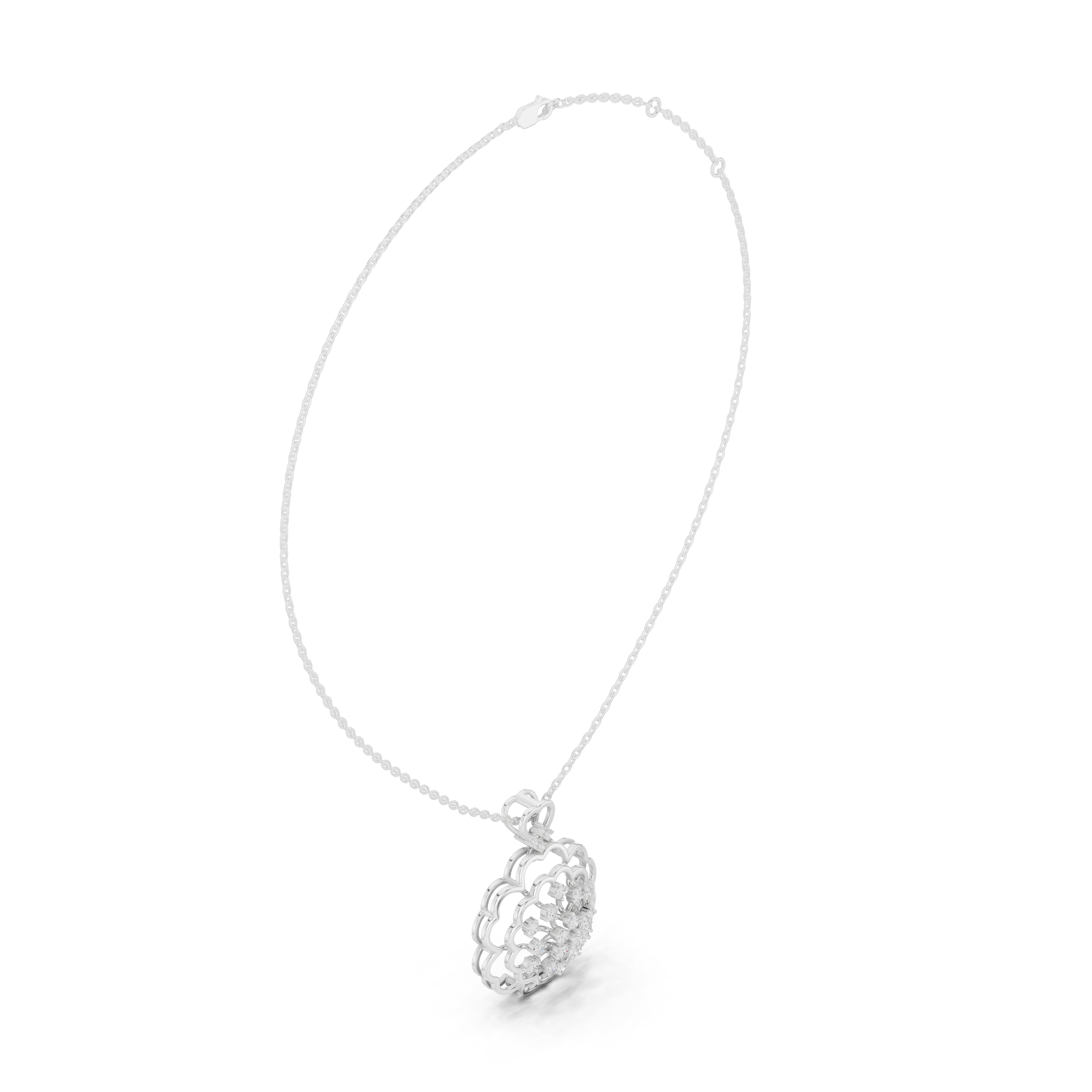 Luxury fashion Round Brilliant Cut Diamond Solitaire Pendant Necklace in Four Prong Setting curated for exclusive jewelry collections