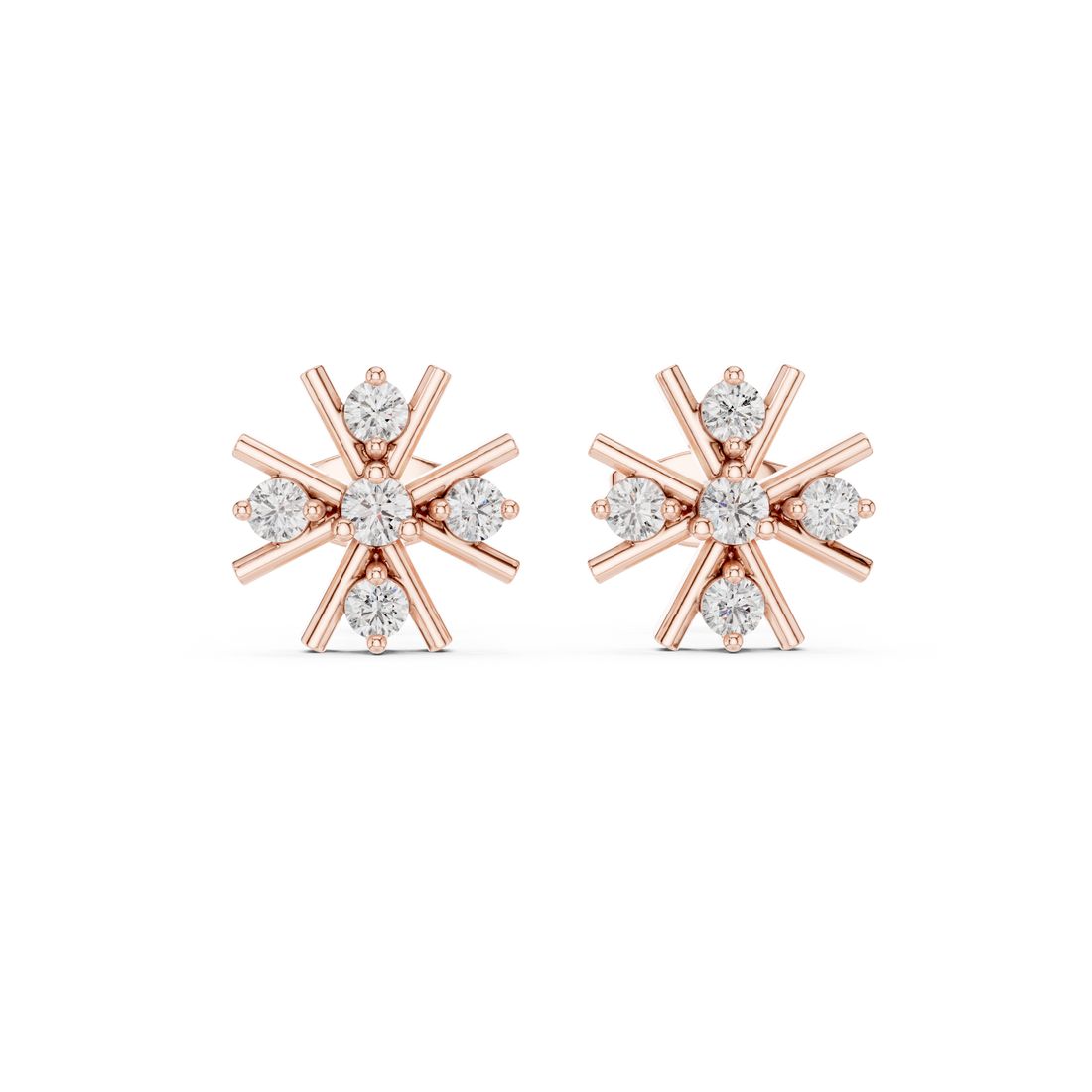 Gold drop earrings with graceful movement.