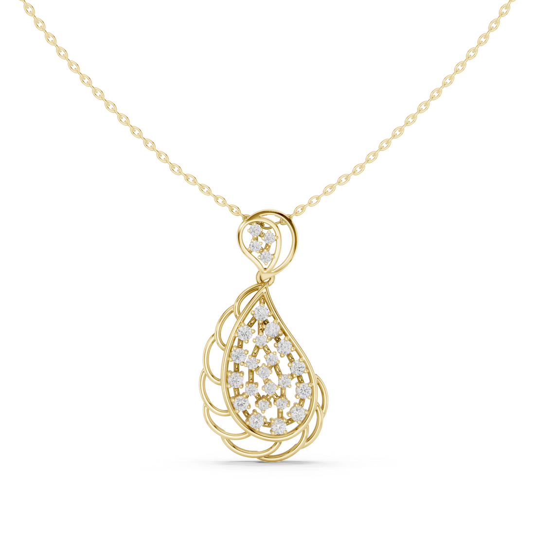Sleek Round Brilliant Cut Diamond Solitaire Pendant Necklace perfect for both casual and formal styling