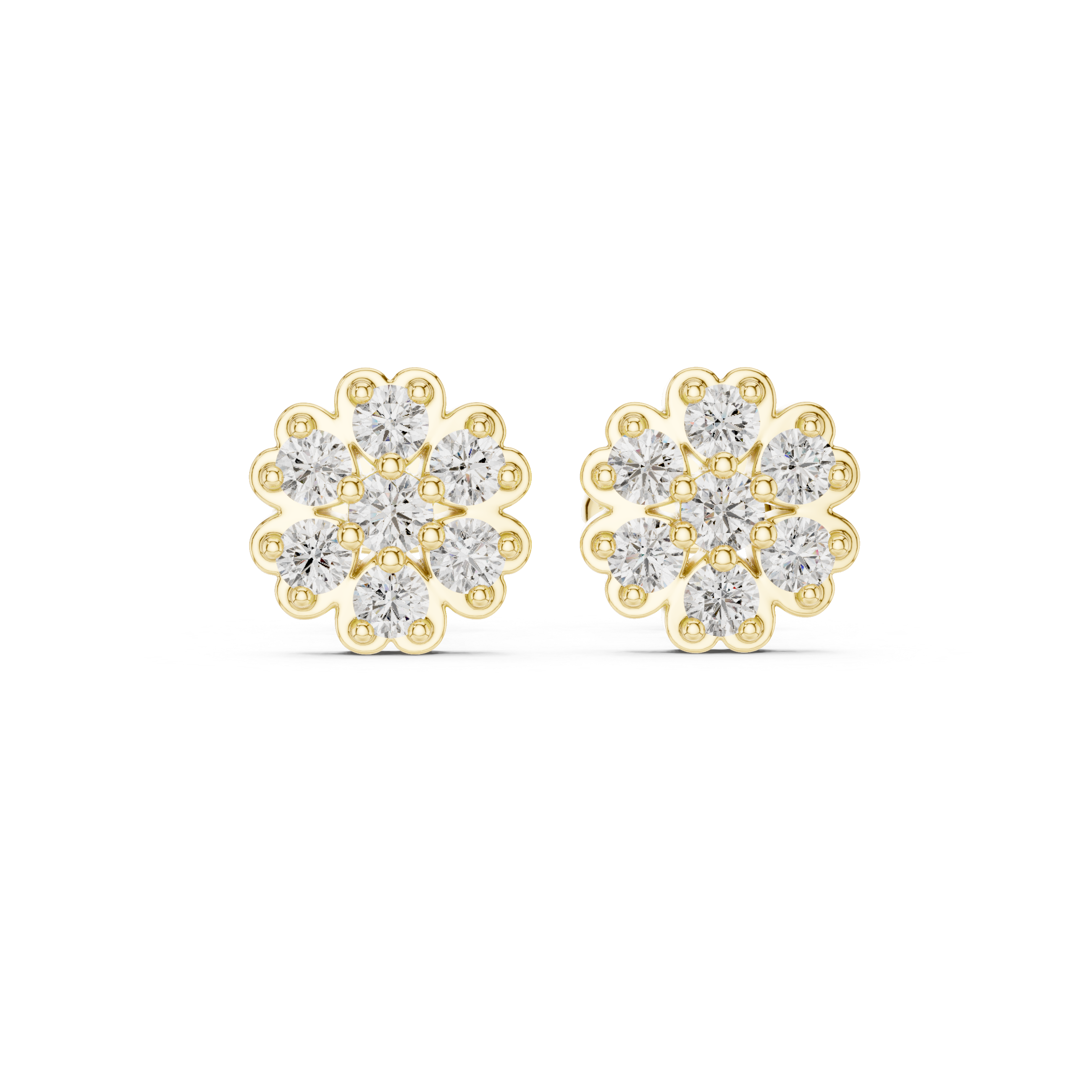 Floral pattern ring with carved detailing.