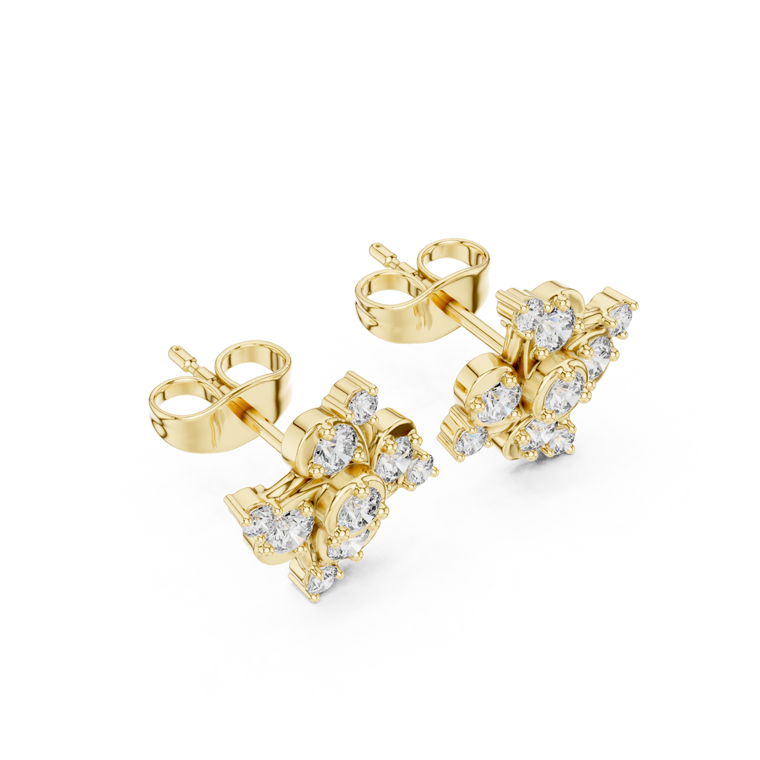 Double hoop earrings with layered circles.