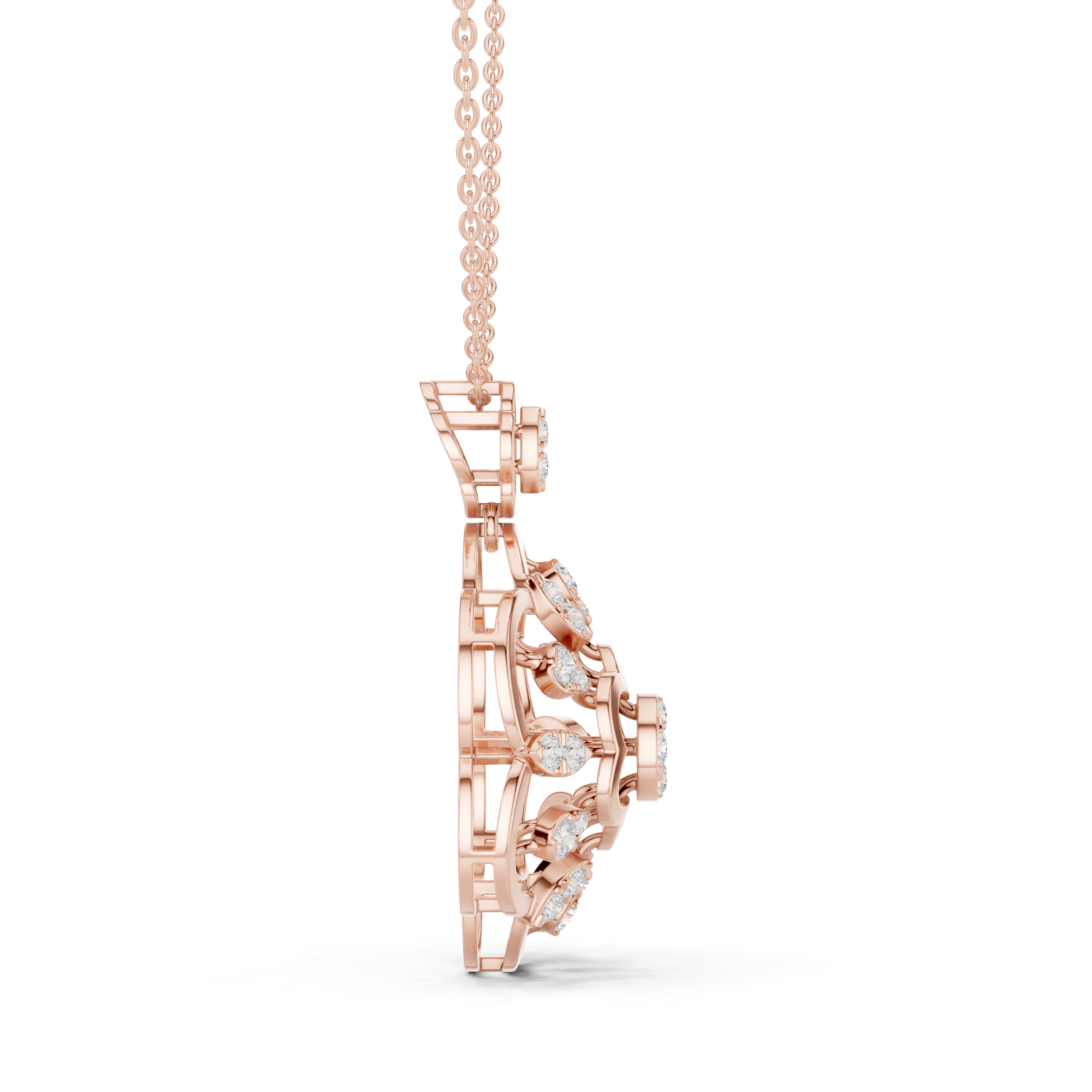 Sleek Round Brilliant Cut Diamond Solitaire Pendant Necklace perfect for both casual and formal styling