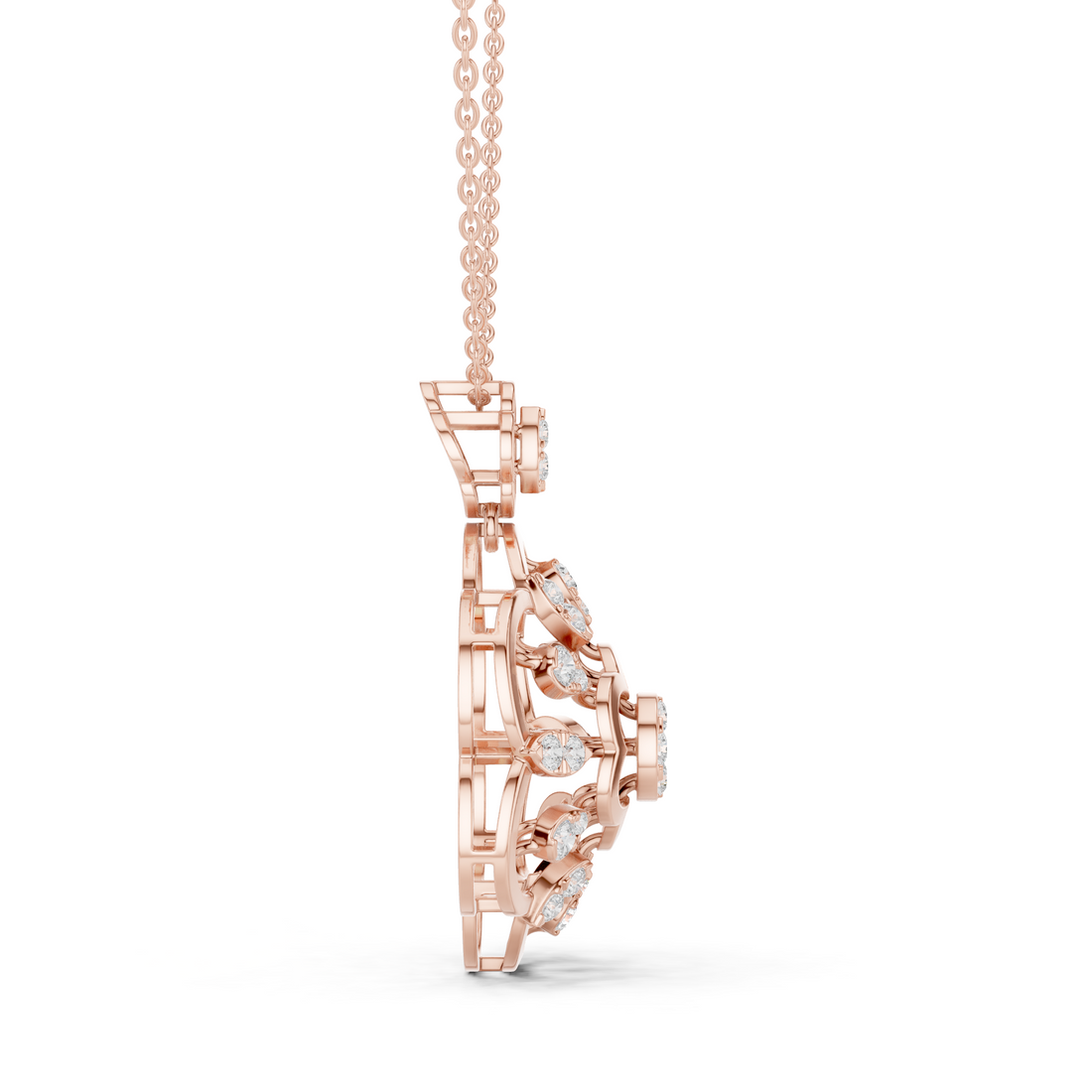 Sleek Round Brilliant Cut Diamond Solitaire Pendant Necklace perfect for both casual and formal styling