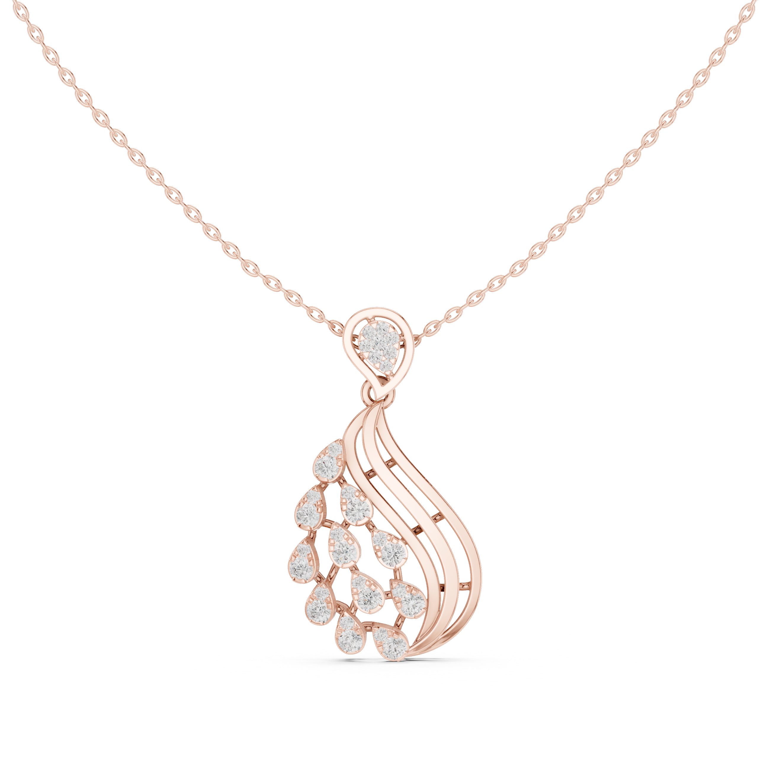 Elegant Round Cut Diamond Solitaire Pendant Necklace in Four Prong Setting handcrafted jewelry for a sophisticated luxury look