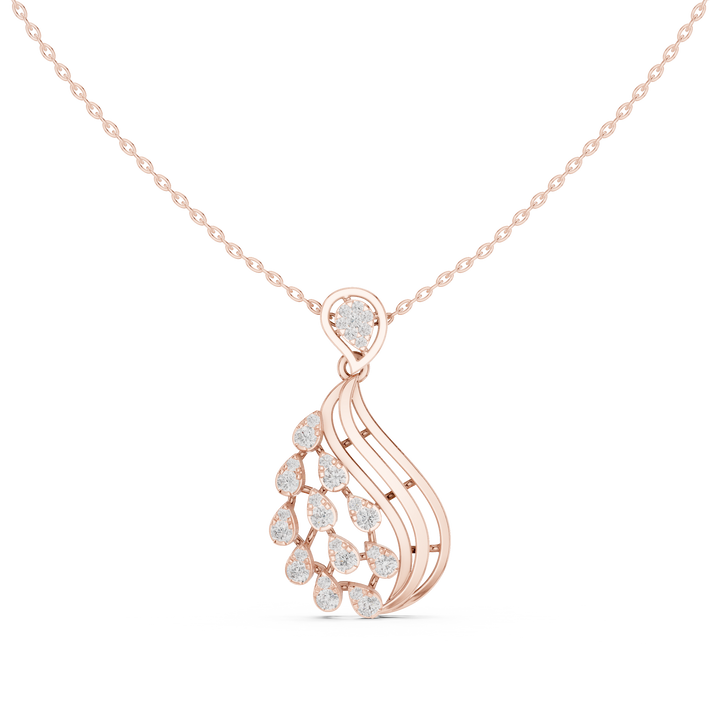 Elegant Round Cut Diamond Solitaire Pendant Necklace in Four Prong Setting handcrafted jewelry for a sophisticated luxury look