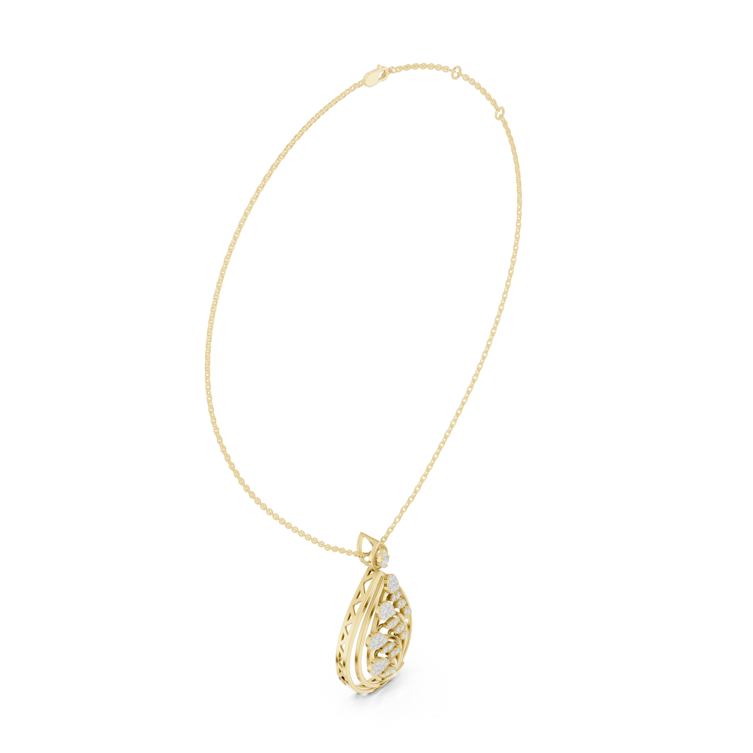 Sleek Round Brilliant Cut Diamond Solitaire Pendant Necklace perfect for both casual and formal styling