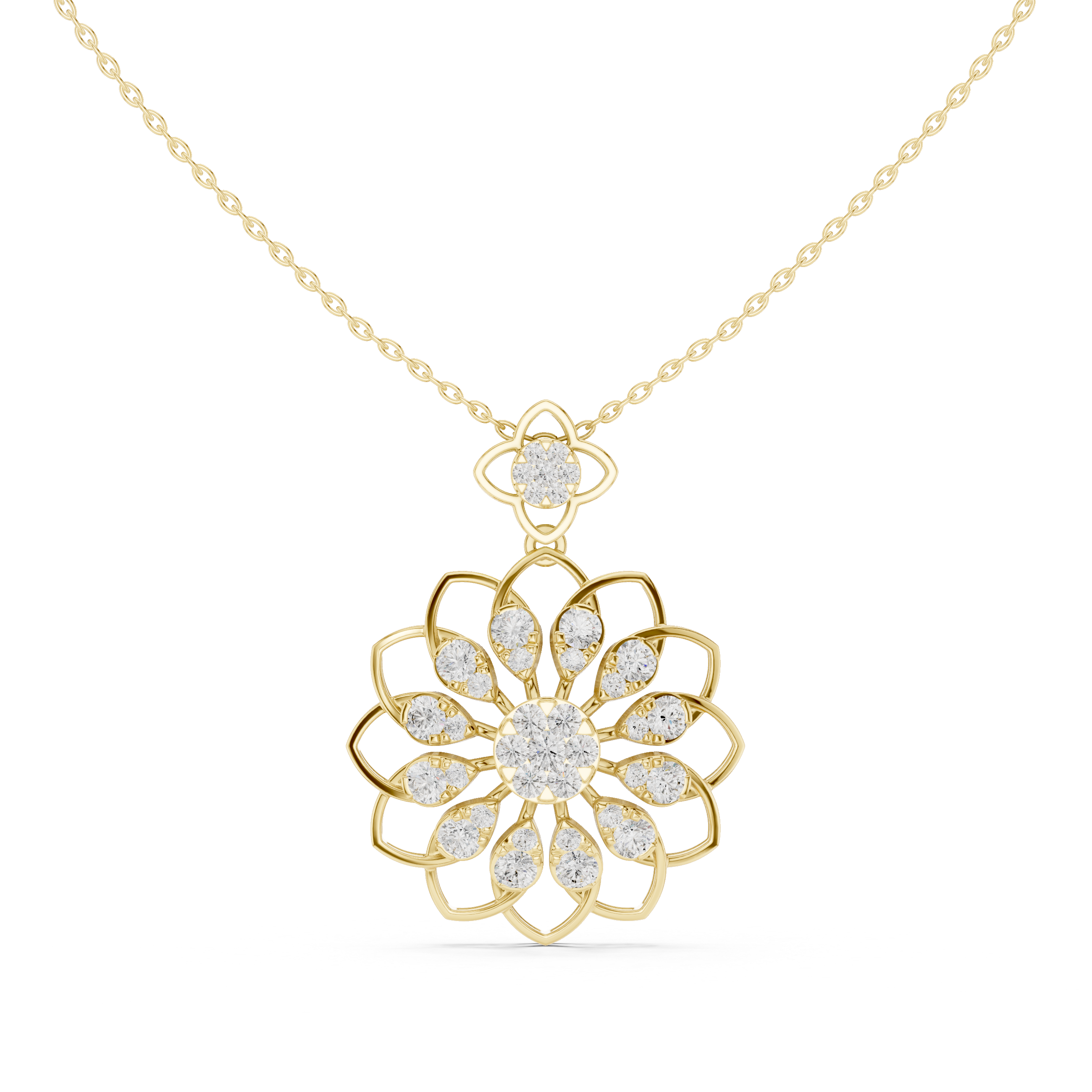Sleek Round Brilliant Cut Diamond Solitaire Pendant Necklace perfect for both casual and formal styling