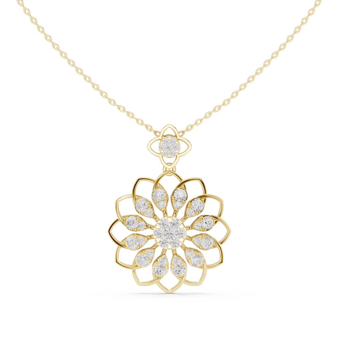 Sleek Round Brilliant Cut Diamond Solitaire Pendant Necklace perfect for both casual and formal styling