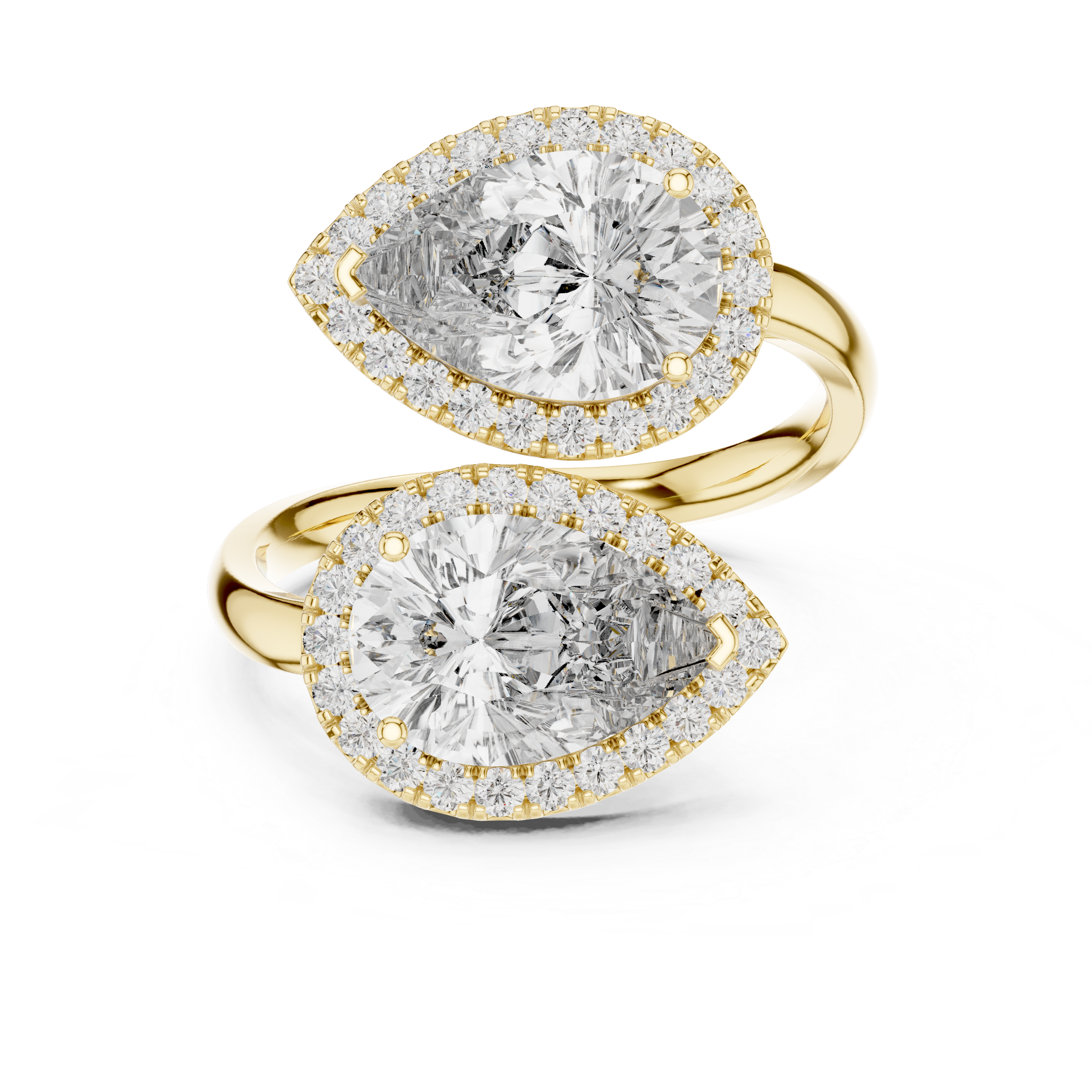 Emerald Cut Three Stone Diamond Ring with Princess Side Diamonds