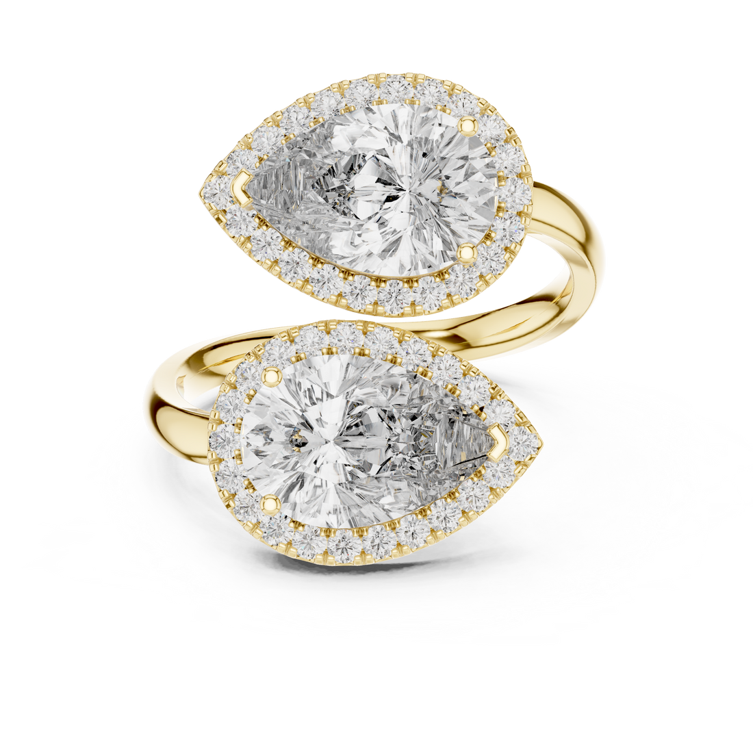 Emerald Cut Three Stone Diamond Ring with Princess Side Diamonds