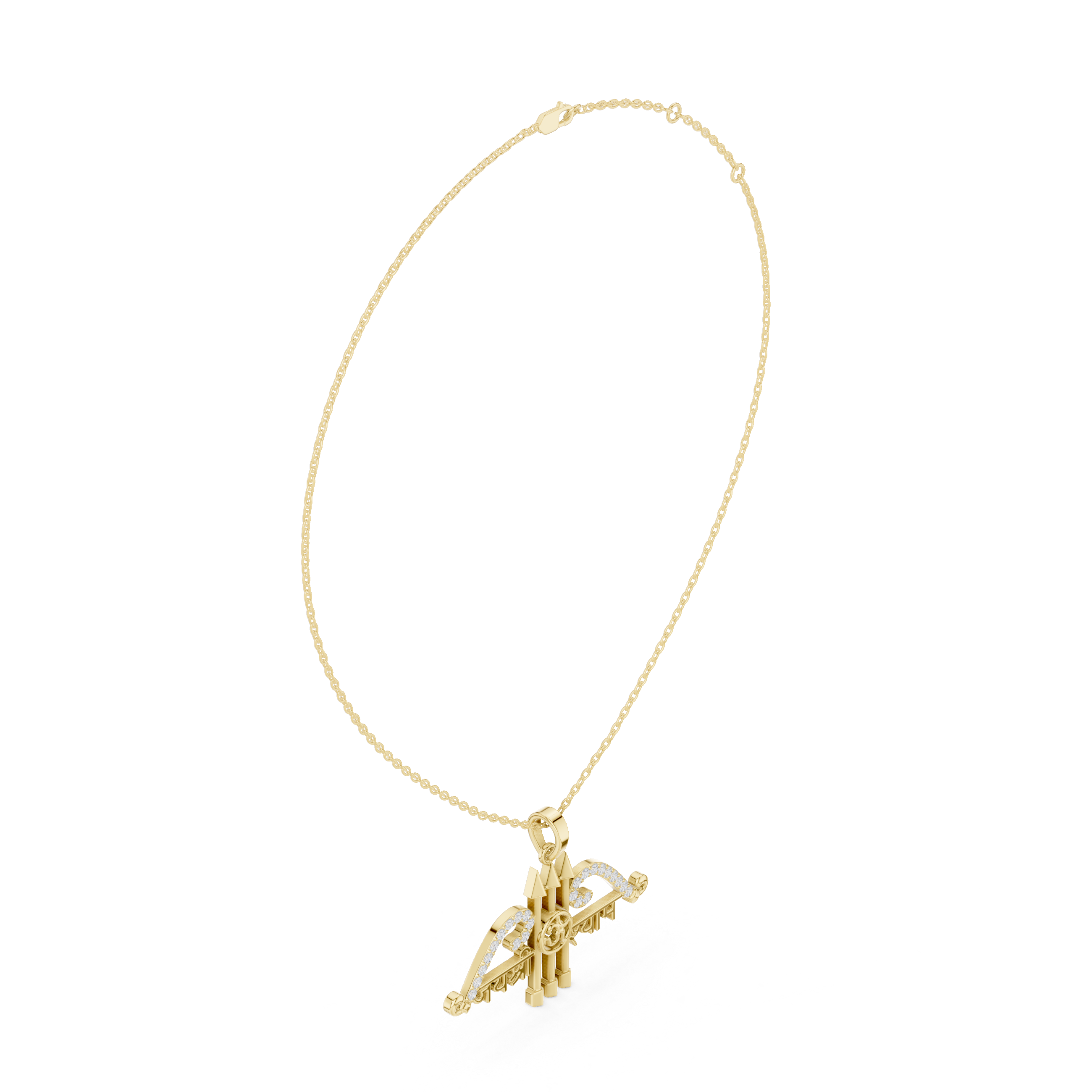 Elegant Round Cut Diamond Solitaire Pendant Necklace in Four Prong Setting handcrafted jewelry for a sophisticated luxury look