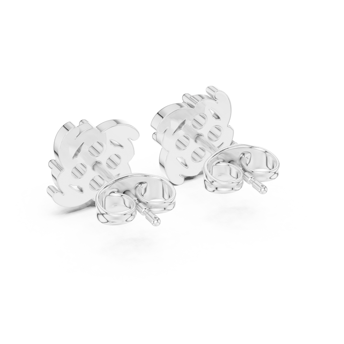 Round Brilliant Diamond Floral Pinwheel Cluster Stud Earrings