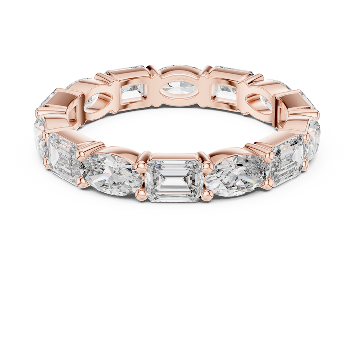 Pear Cut Gemstone and Diamond Side Stone Engagement Ring with Floral Cluster