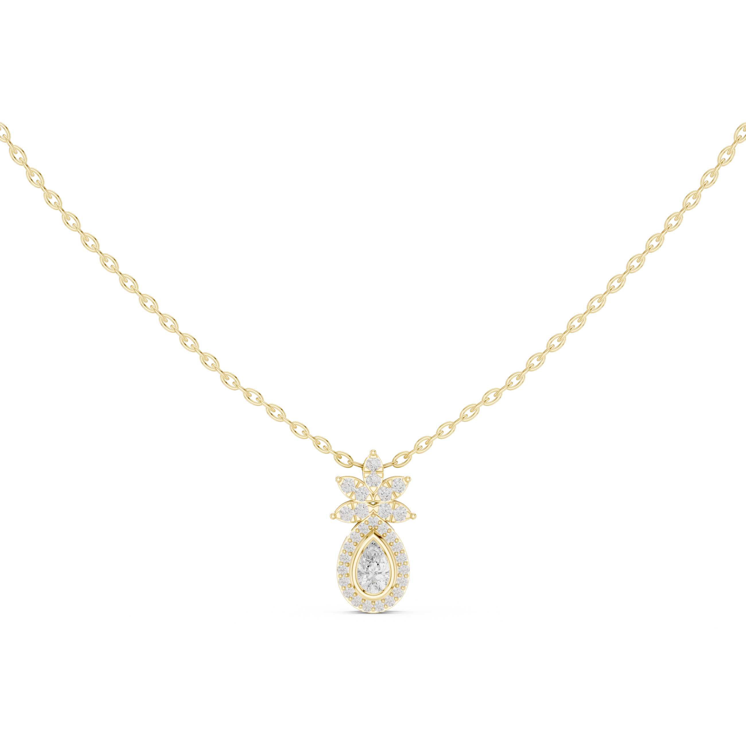 Elegant Round Cut Diamond Solitaire Pendant Necklace in Four Prong Setting handcrafted jewelry for a sophisticated luxury look