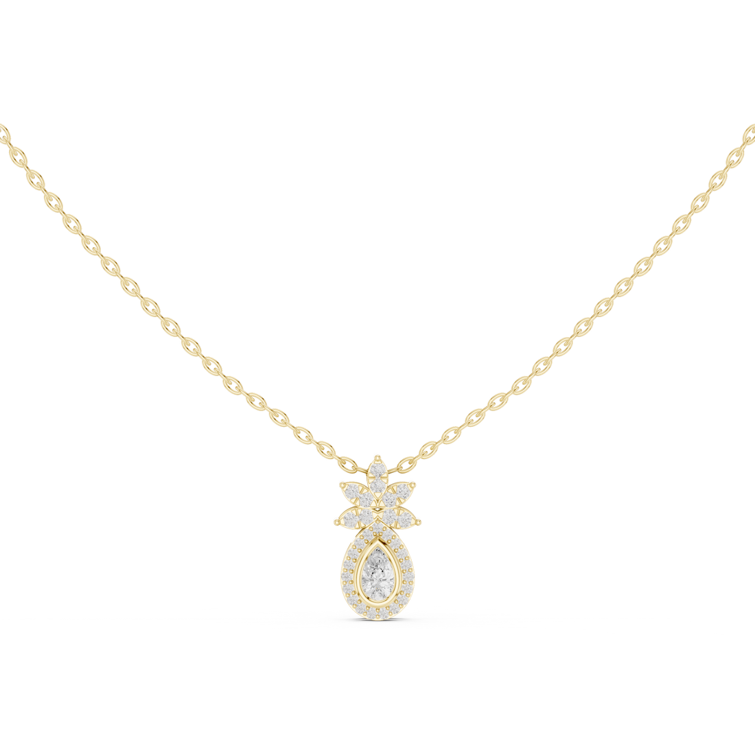 Elegant Round Cut Diamond Solitaire Pendant Necklace in Four Prong Setting handcrafted jewelry for a sophisticated luxury look