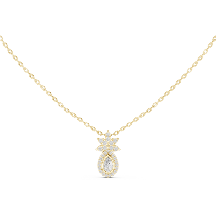 Elegant Round Cut Diamond Solitaire Pendant Necklace in Four Prong Setting handcrafted jewelry for a sophisticated luxury look