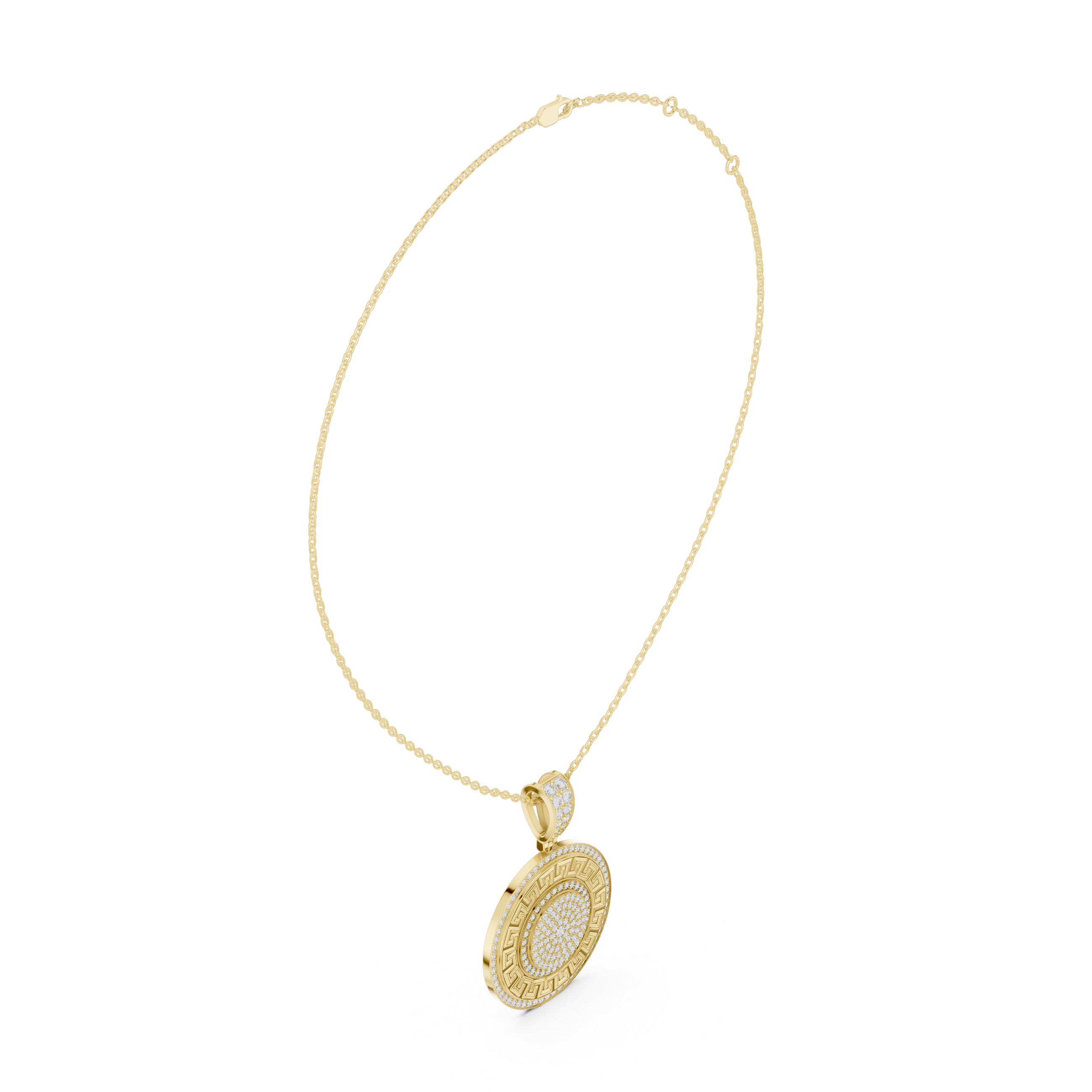 Luxury fashion Round Brilliant Cut Diamond Solitaire Pendant Necklace in Four Prong Setting curated for exclusive jewelry collections