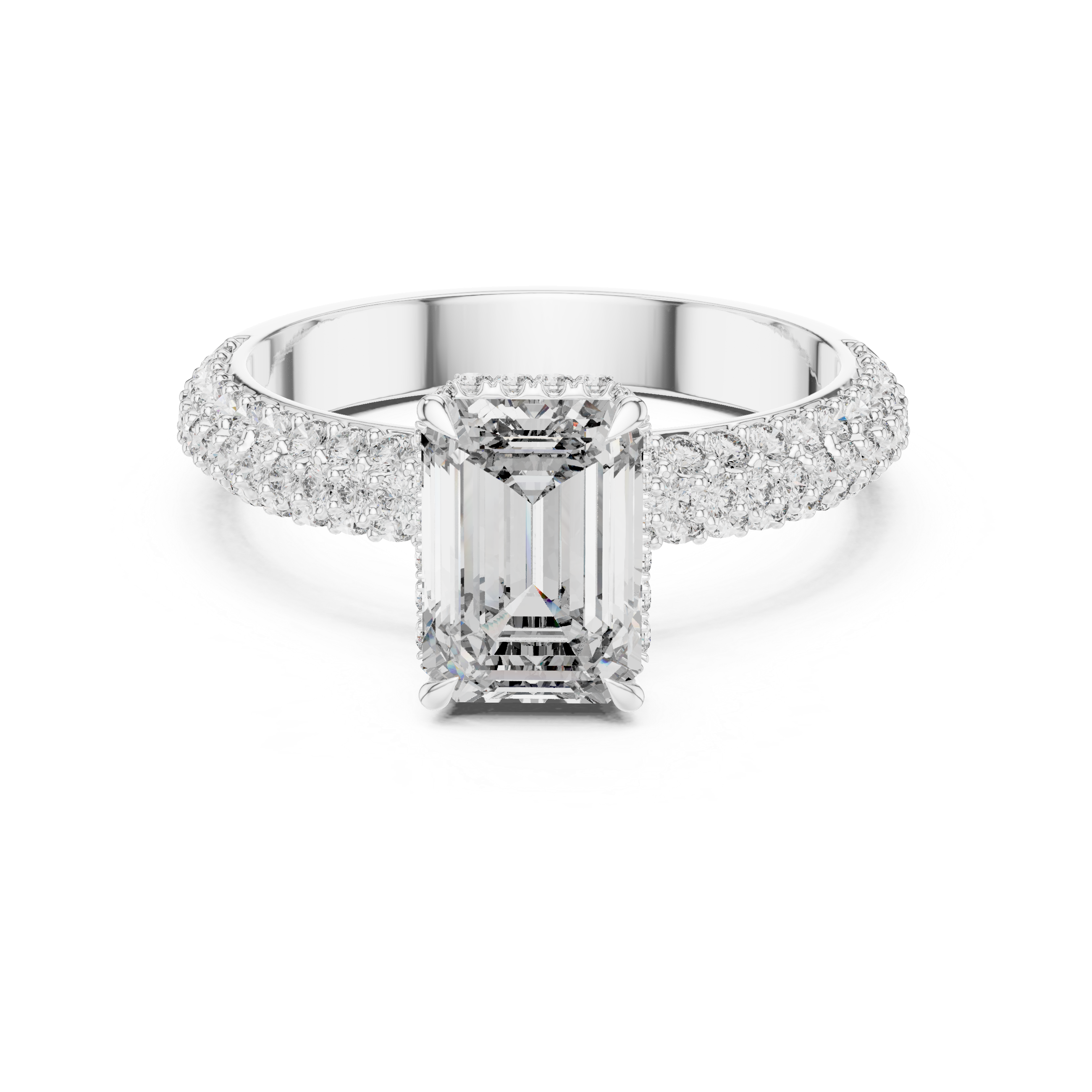 Cushion-cut engagement ring with elegant finish.