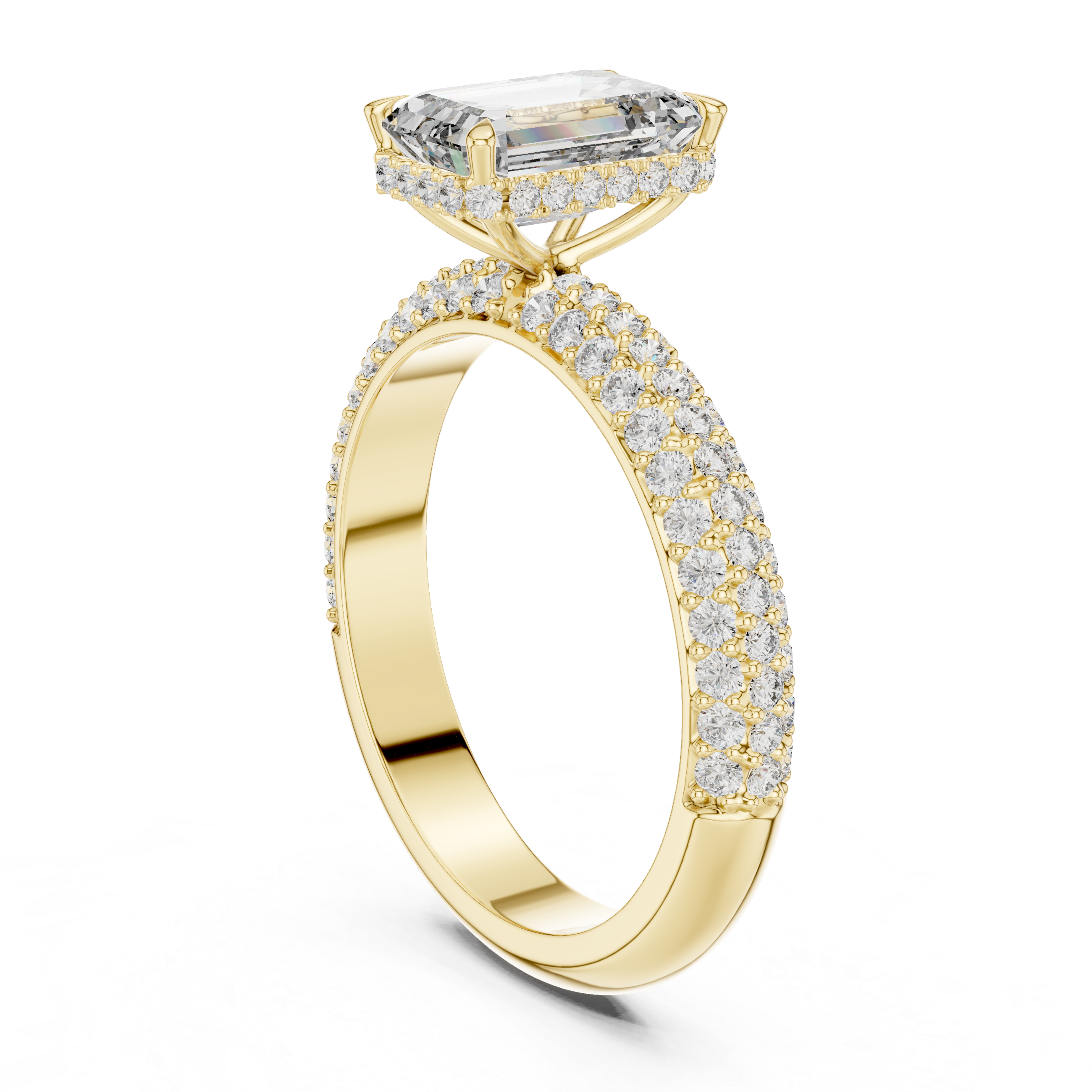 Diamond pendant necklace with round center stone.