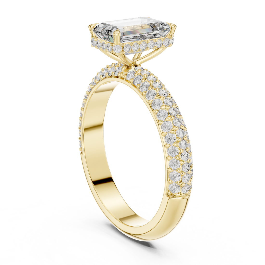 Diamond pendant necklace with round center stone.