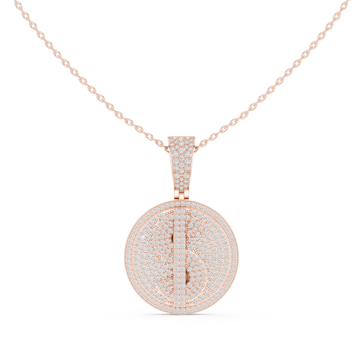 Sleek Round Brilliant Cut Diamond Solitaire Pendant Necklace perfect for both casual and formal styling