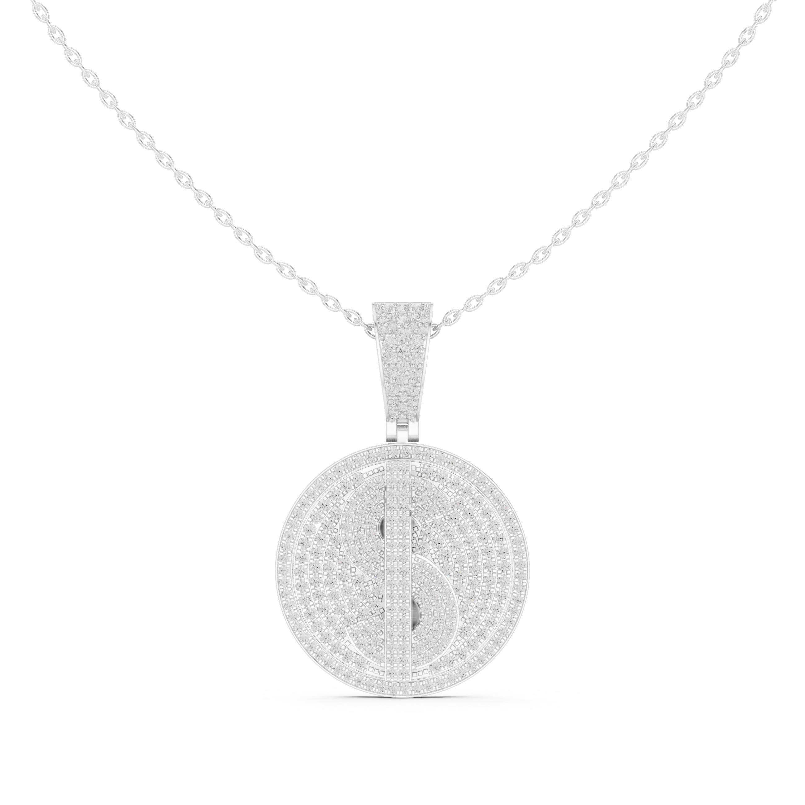 Elegant Round Cut Diamond Solitaire Pendant Necklace in Four Prong Setting handcrafted jewelry for a sophisticated luxury look