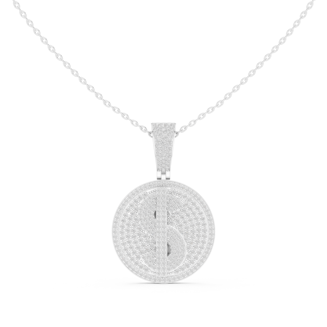Elegant Round Cut Diamond Solitaire Pendant Necklace in Four Prong Setting handcrafted jewelry for a sophisticated luxury look