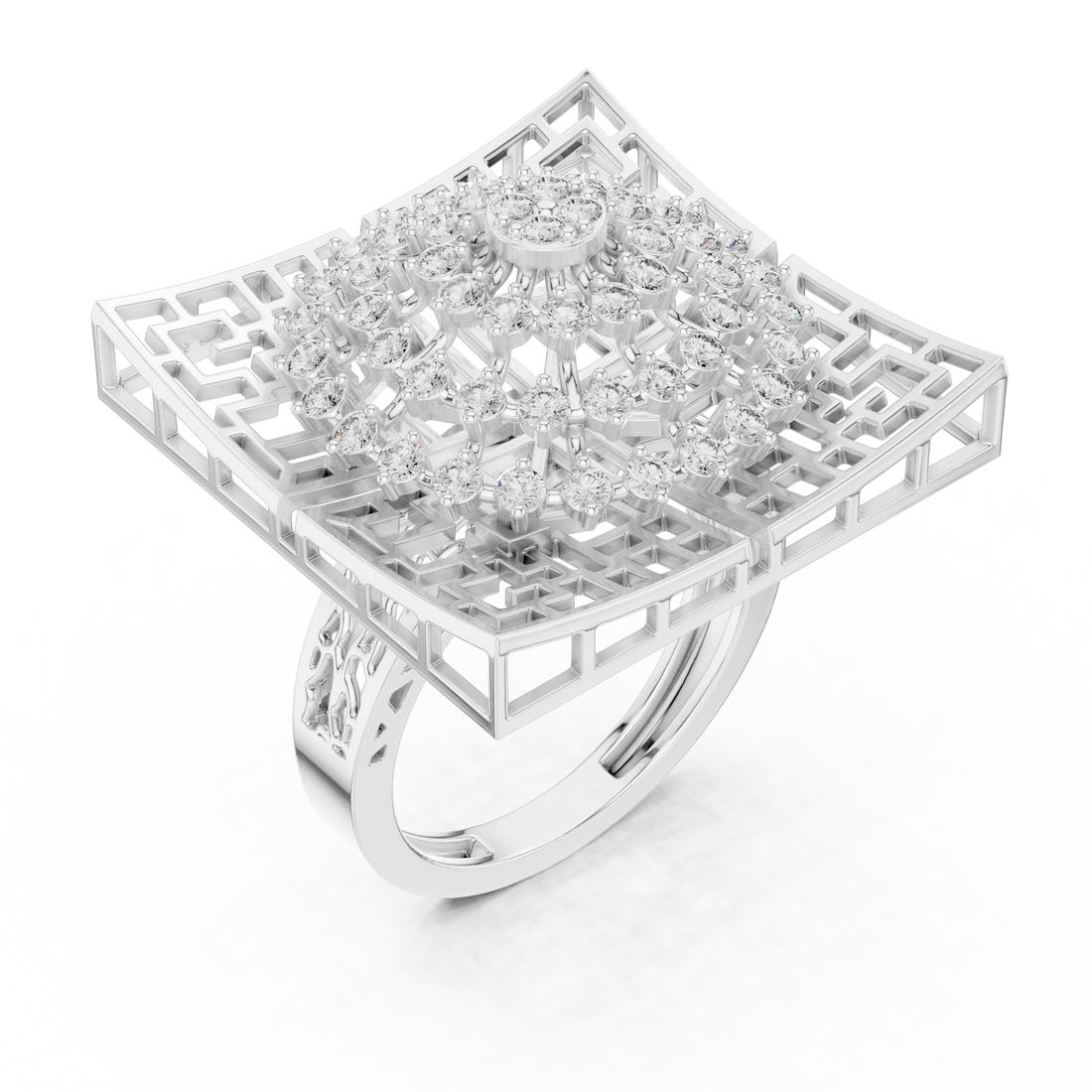 Cushion-cut gemstone ring with refined design.