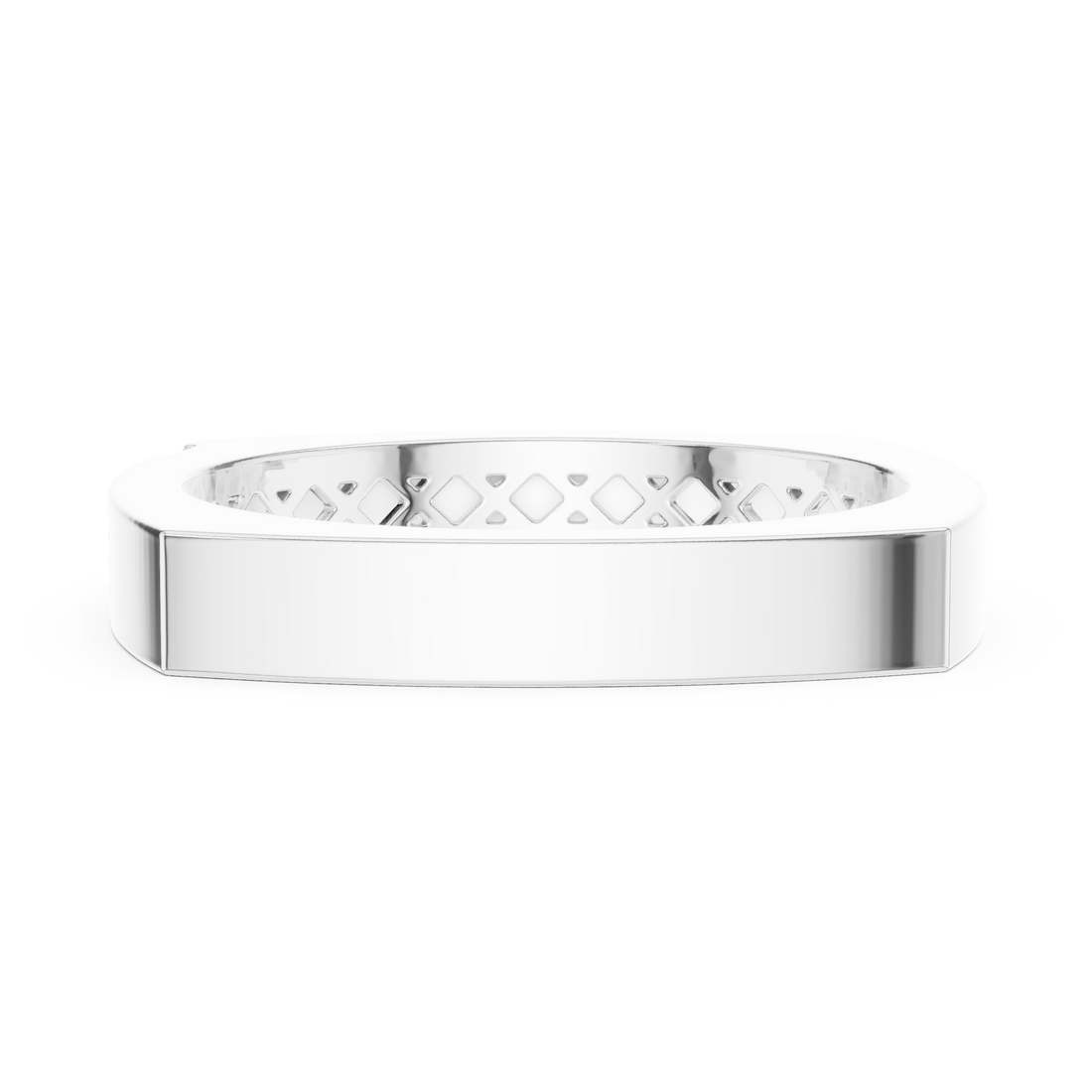 Square Edge Round Cut Diamond Solitaire Band Ring