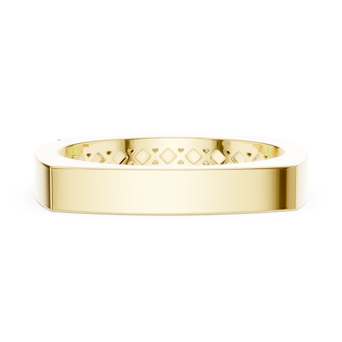 Square Edge Round Cut Diamond Solitaire Band Ring