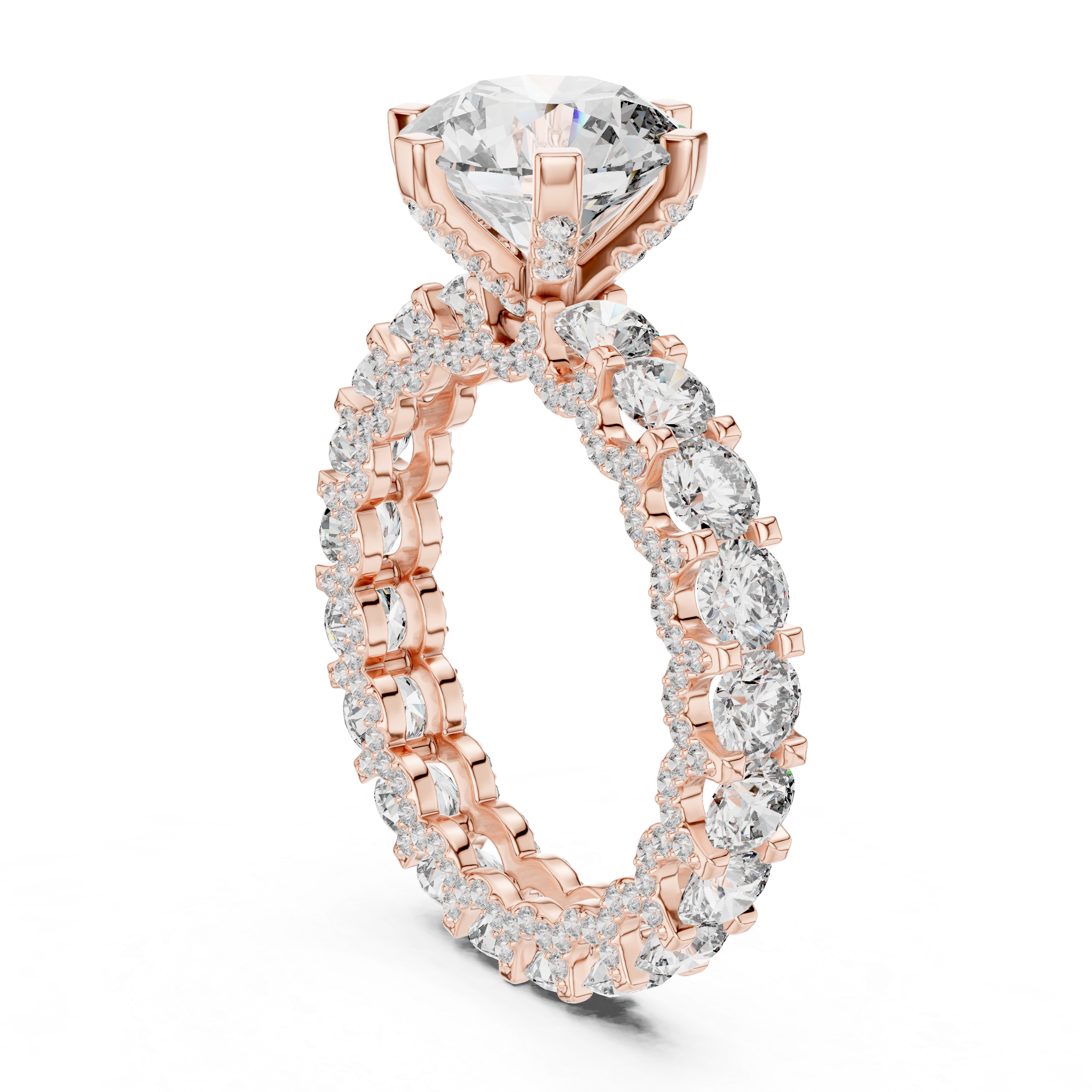Diamond choker necklace with brilliant sparkle.
