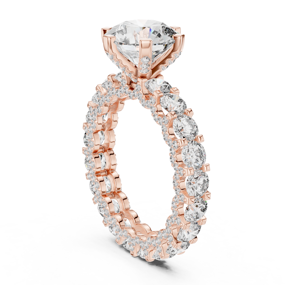 Diamond choker necklace with brilliant sparkle.
