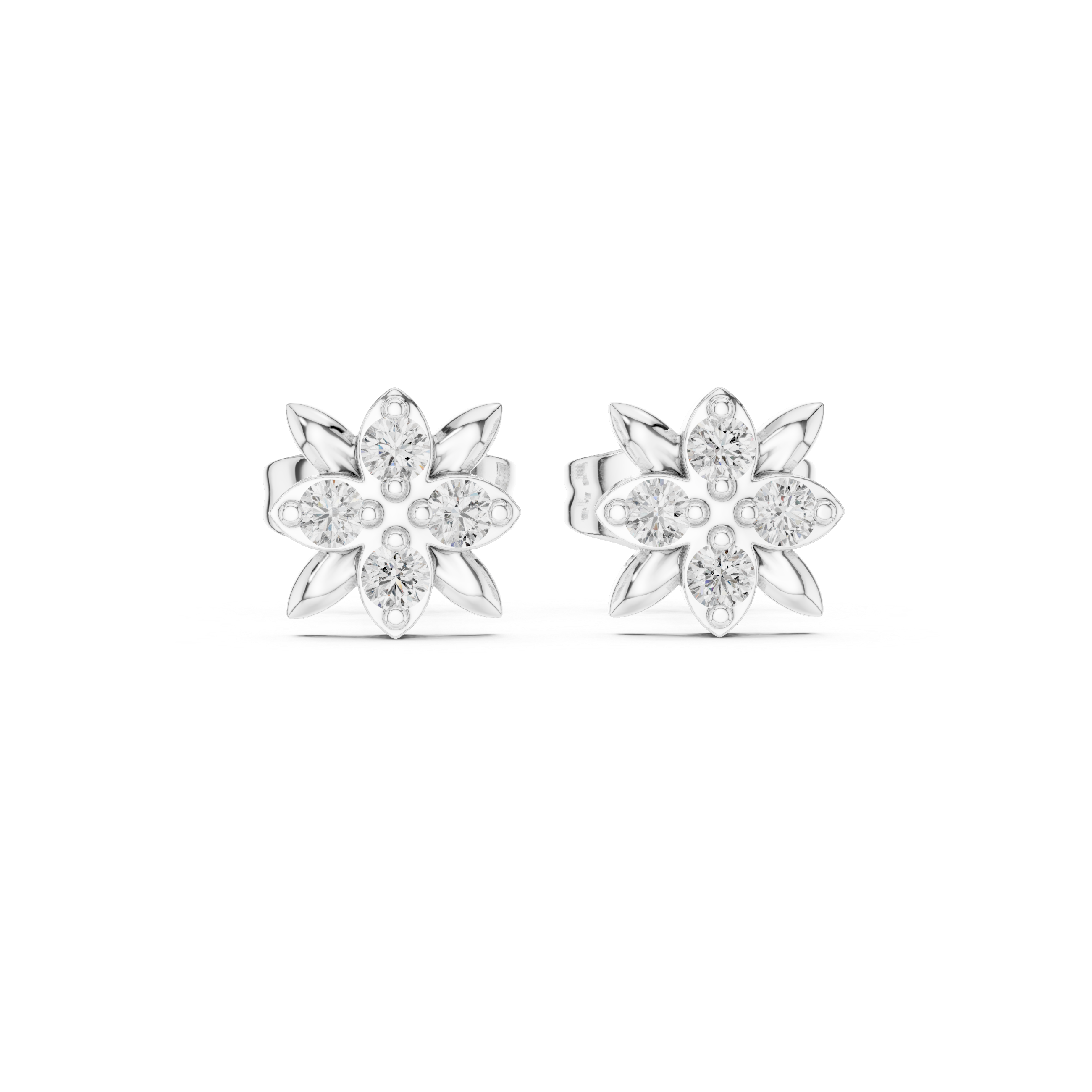 Diamond brooch with intricate pattern.