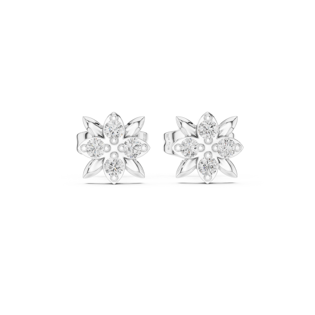 Diamond brooch with intricate pattern.