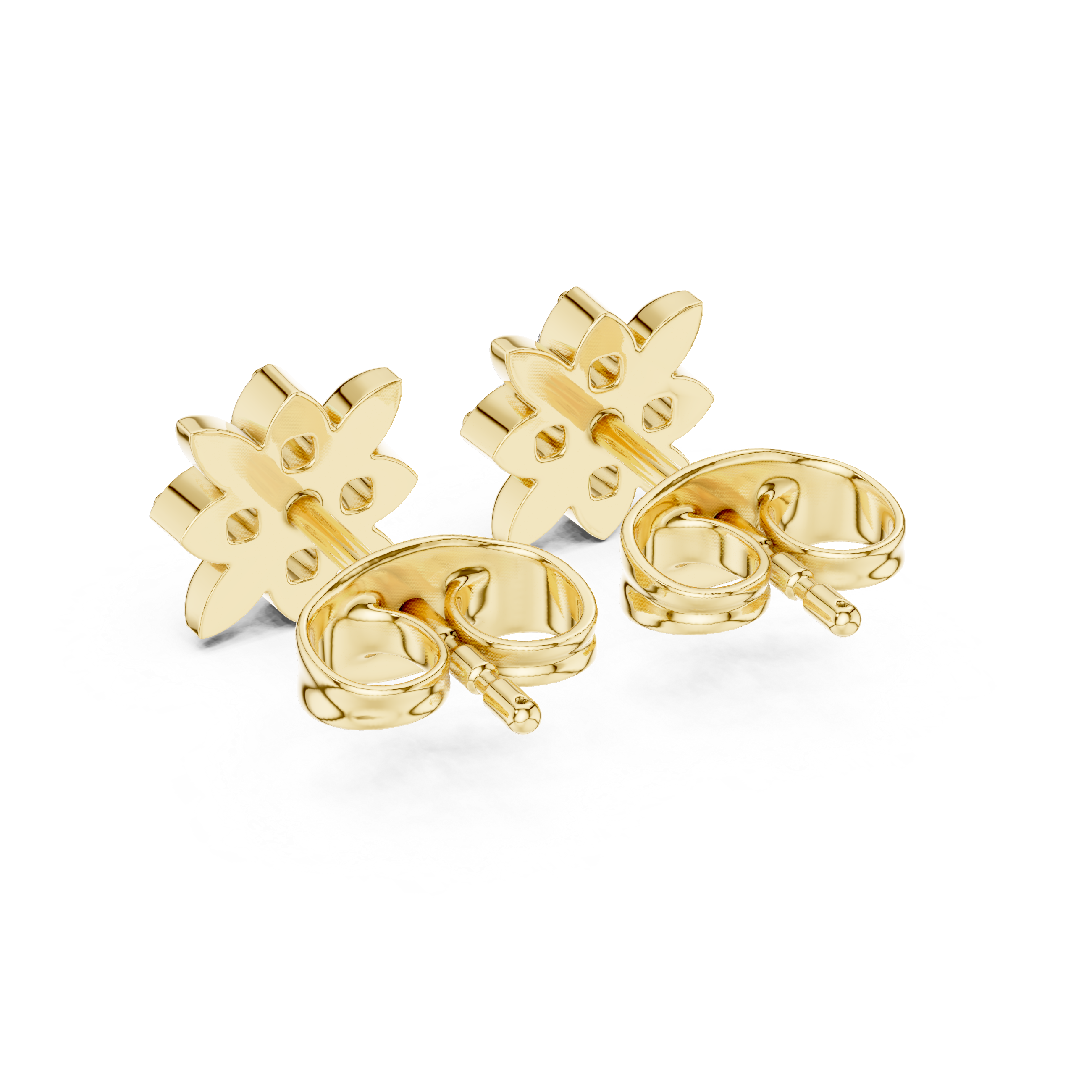 Men's gold wedding band with brushed finish.