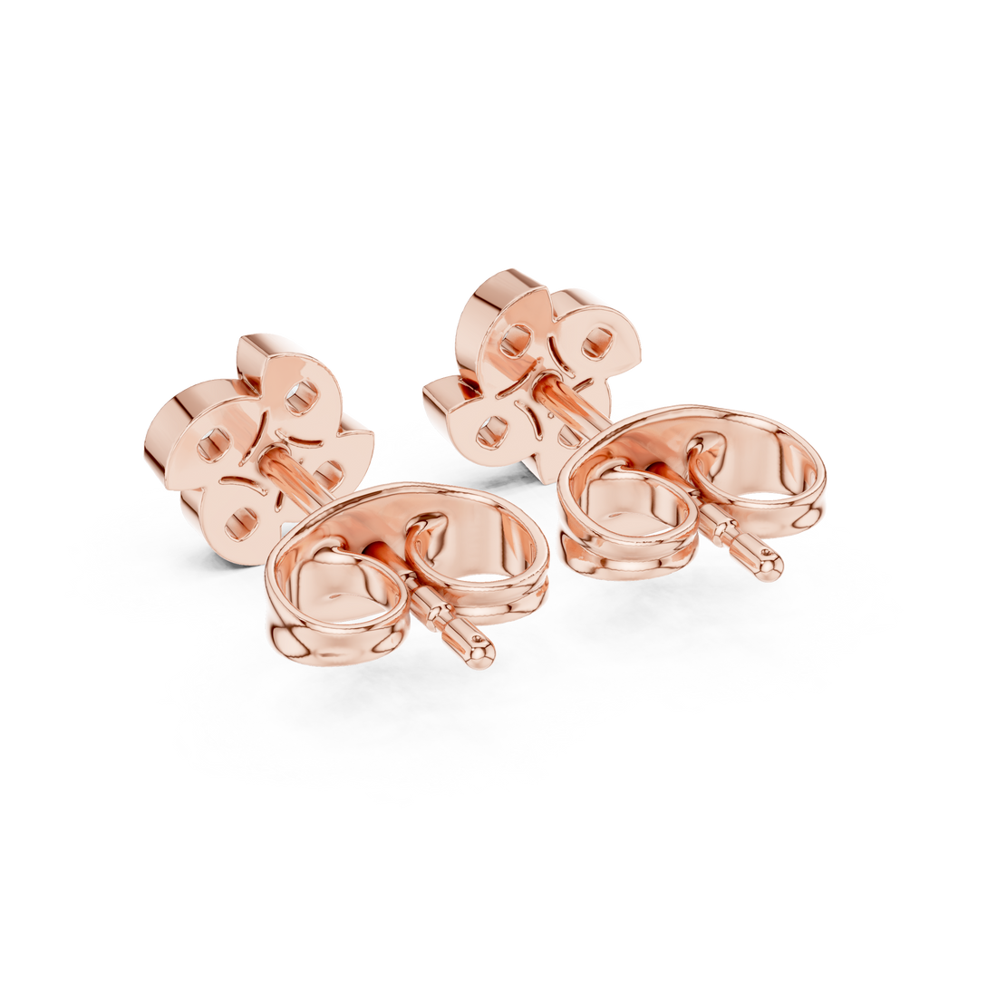 Round Brilliant Diamond Floral Cluster Star Stud Earrings