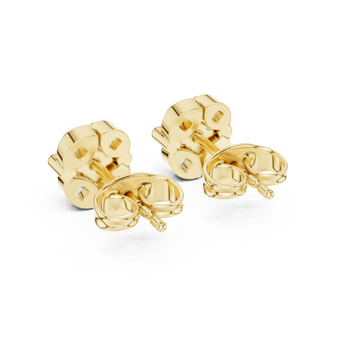 Round Brilliant Diamond Cluster Floral Stud Earrings