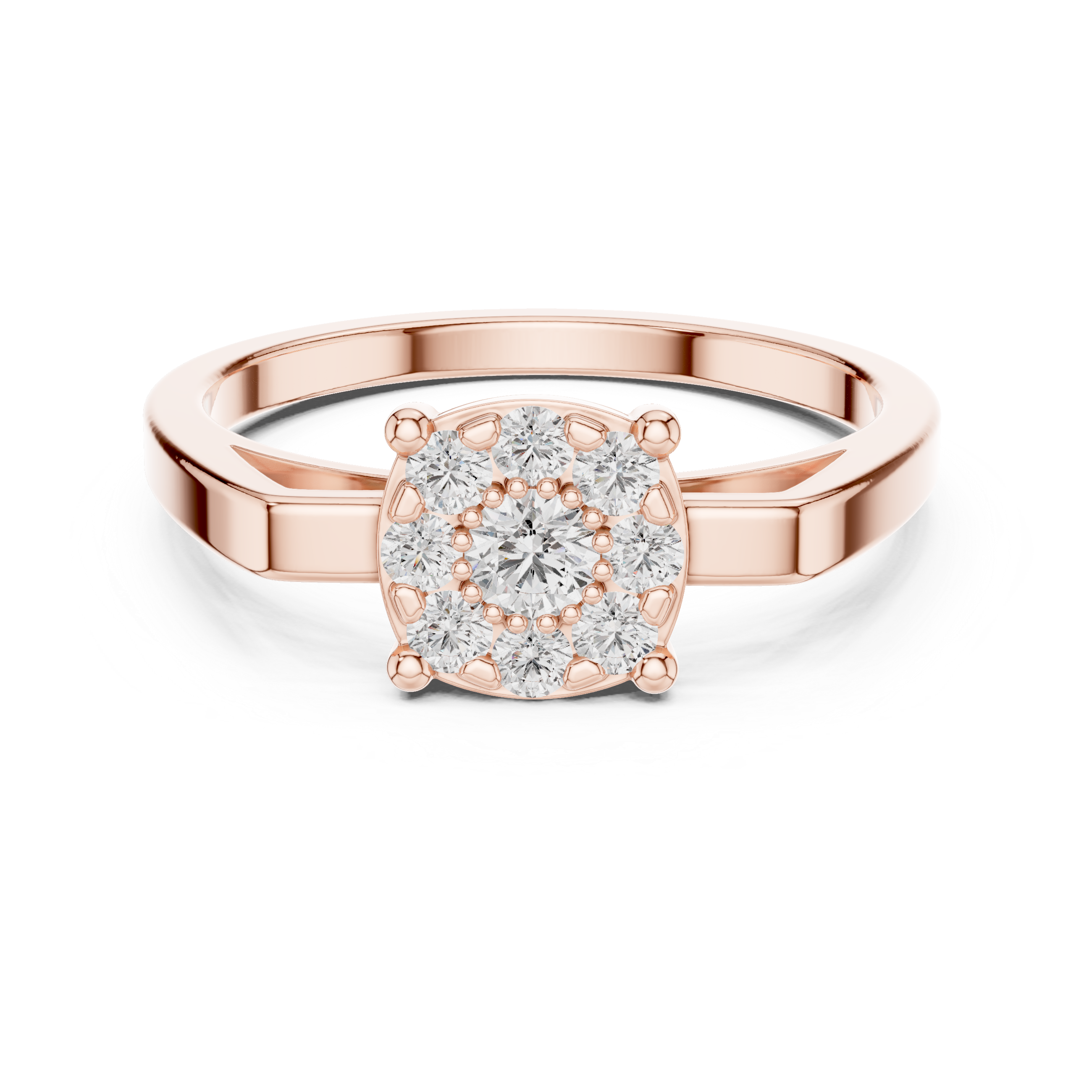 Minimal plain gold ring with sleek edges.