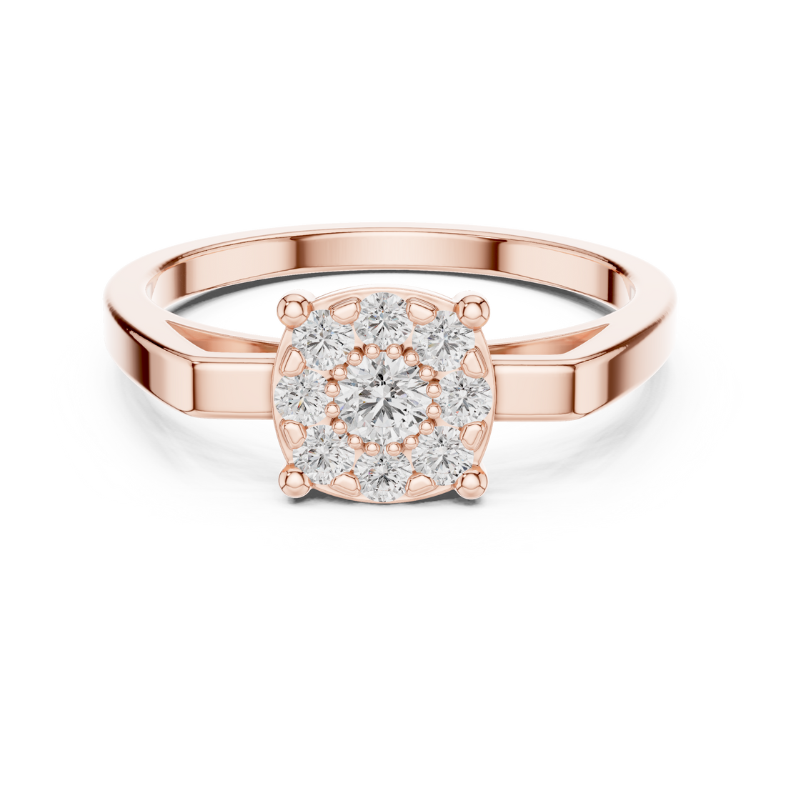 Minimal plain gold ring with sleek edges.