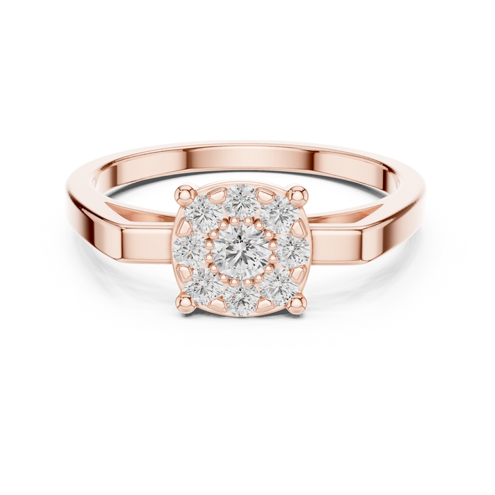 Minimal plain gold ring with sleek edges.