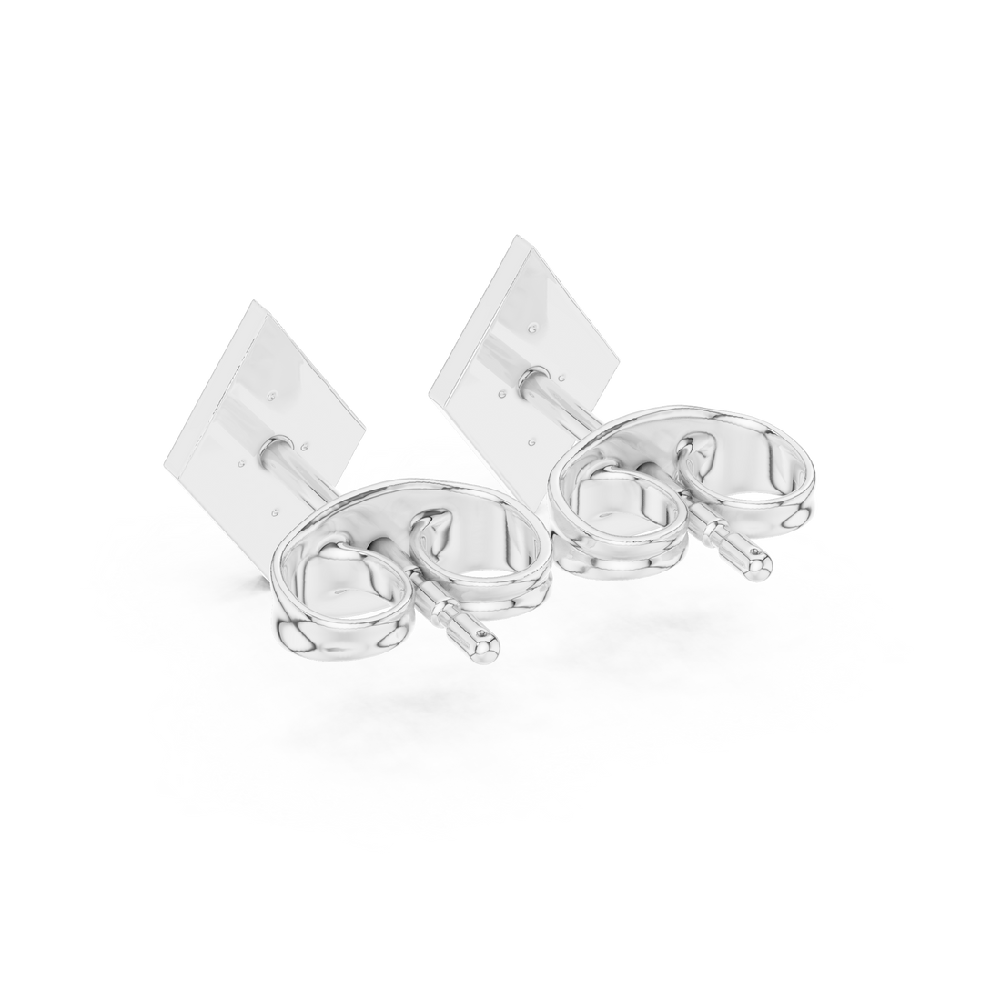 Geometric Diamond Cluster Kite Shape Stud Earrings with Pavé Brilliance