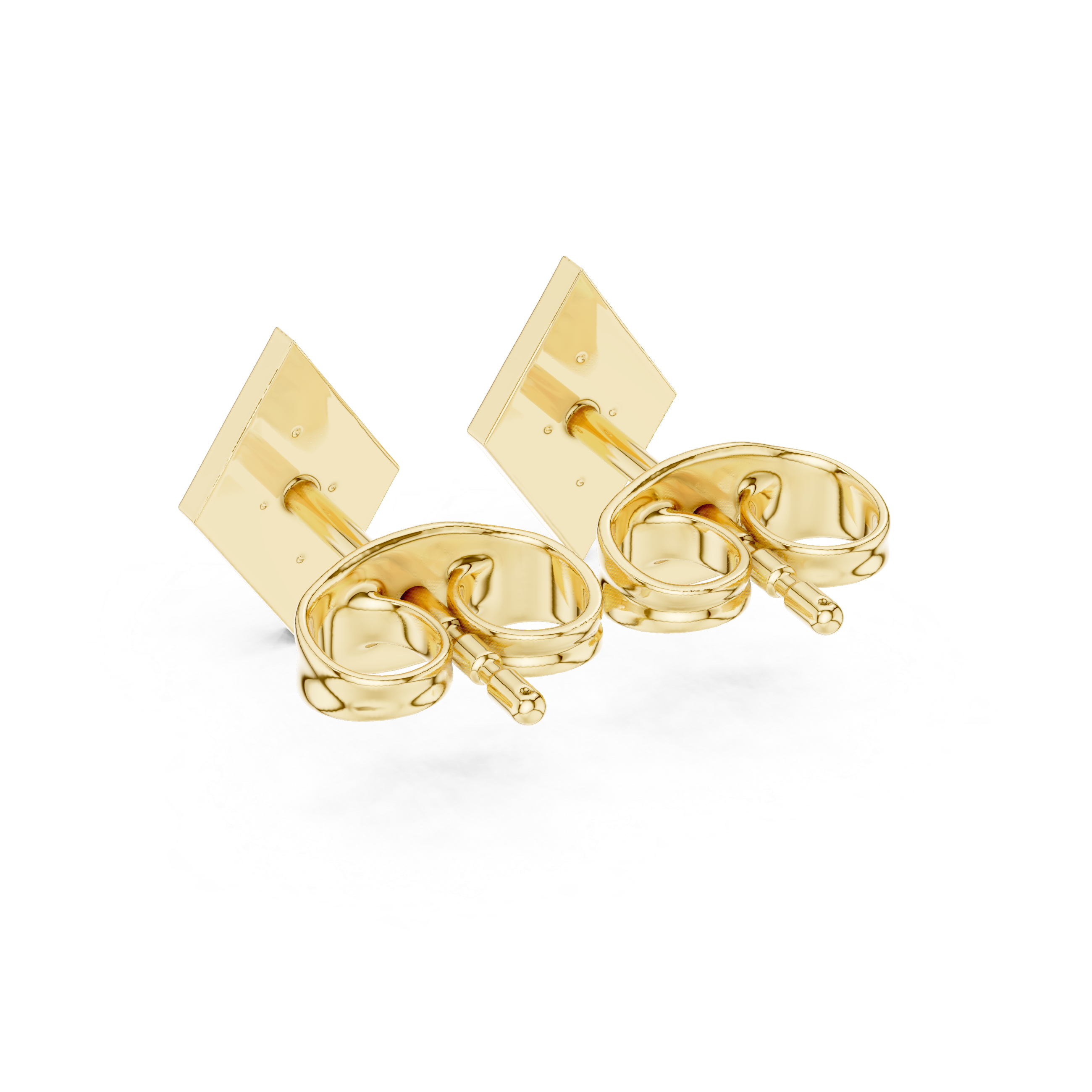 Geometric Diamond Cluster Kite Shape Stud Earrings with Pavé Brilliance