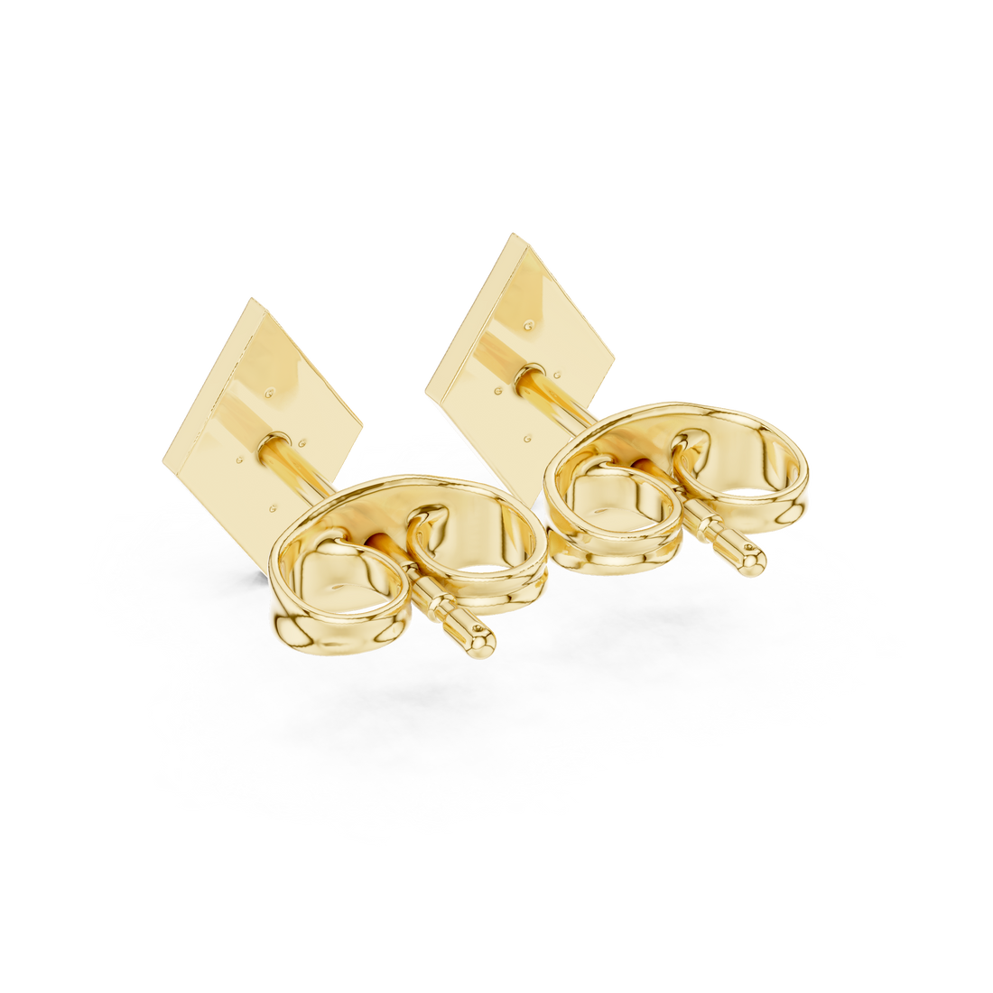 Geometric Diamond Cluster Kite Shape Stud Earrings with Pavé Brilliance