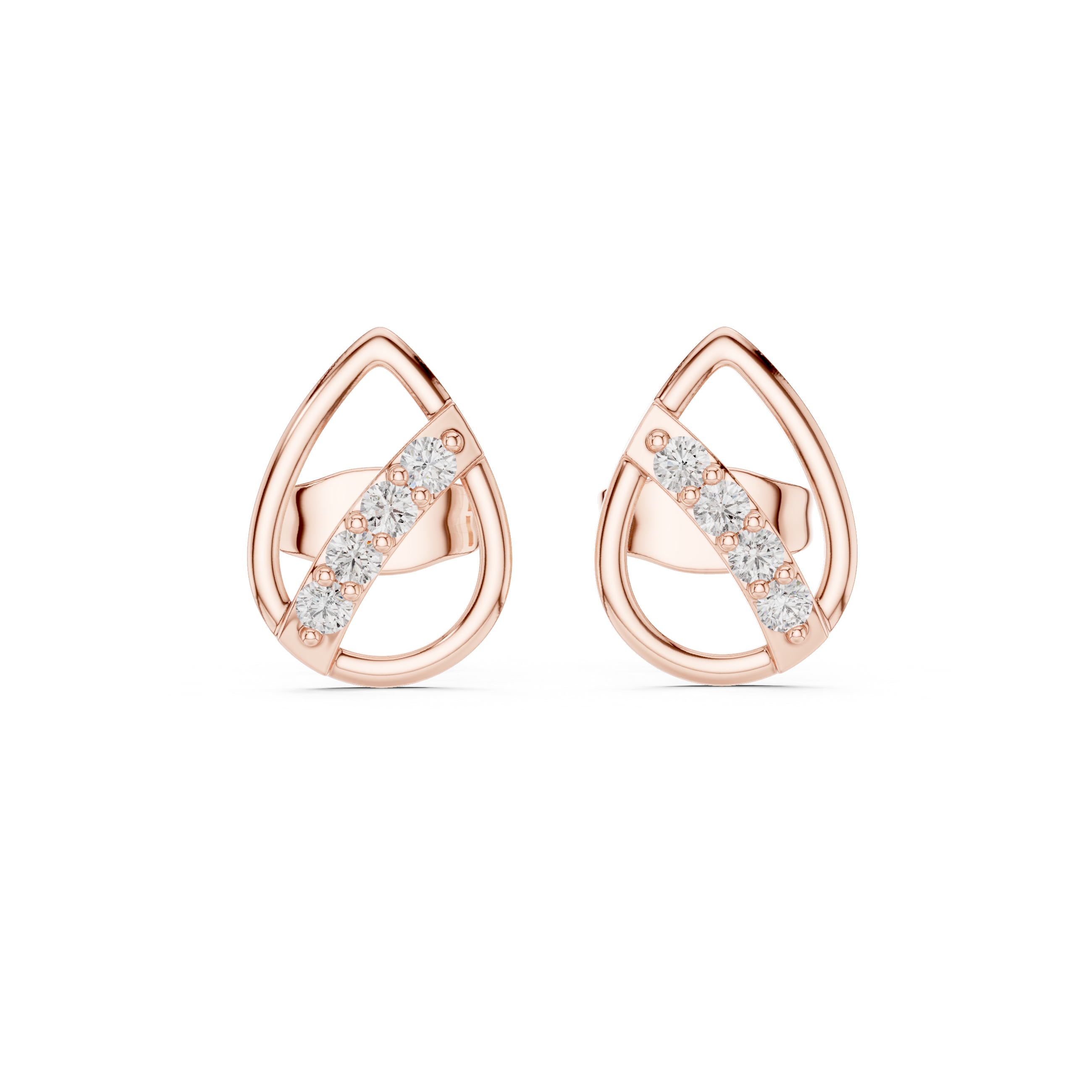 Modern bar earrings with straight-line design.