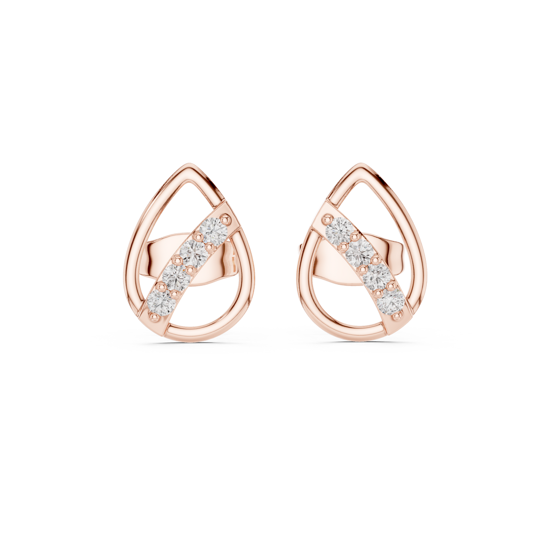 Modern bar earrings with straight-line design.