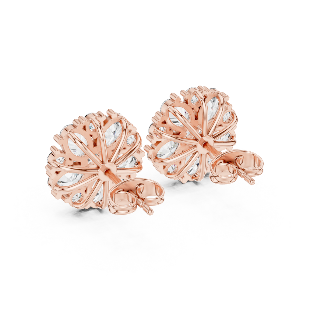 Designer floral pendant necklace inspired by blooming flower motif.