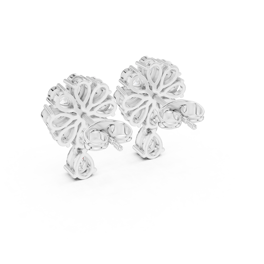 Designer stud nose pin featuring small gemstone centerpiece and secure fit.